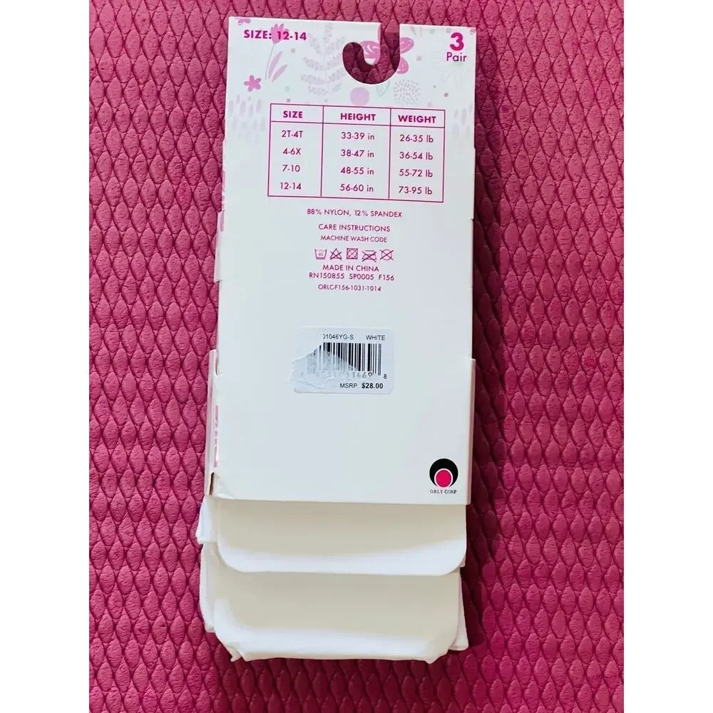 NWT❤️Simply Petals Girls 3pcs Dance Footed Tights